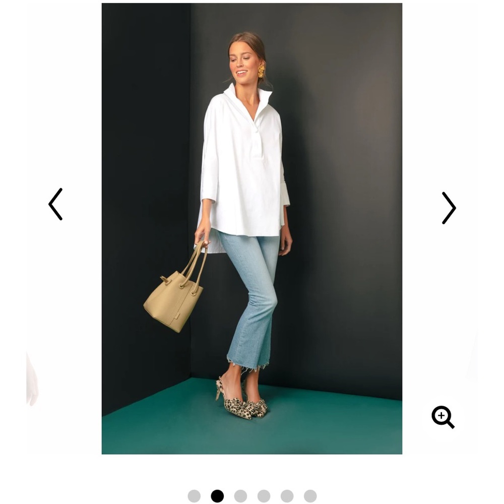 Tuckernuck brand Blanc Willow Blouse, size Medium